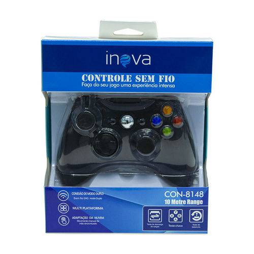Controle Xbox Sem Fio Preto CON-8148 Inova