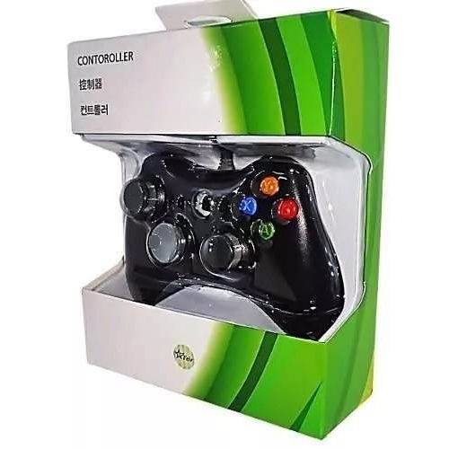 2 Controles Xbox 360 e Pc com Fio Feir