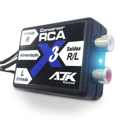 Conversor de Sinal RCA AJK Sound X3 - 2 Canais - Remote