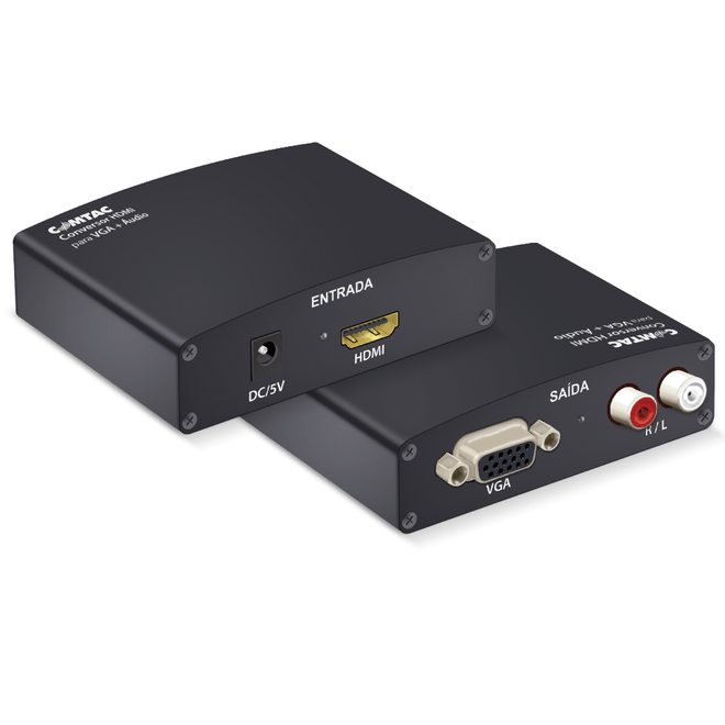 Conversor HDMI para VGA + Áudio 9219 Comtac
