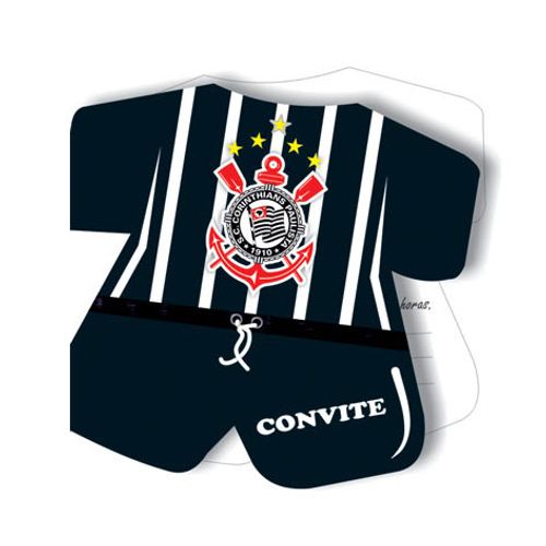 Convite Corinthians Festcolor - 8 Unidades 71221