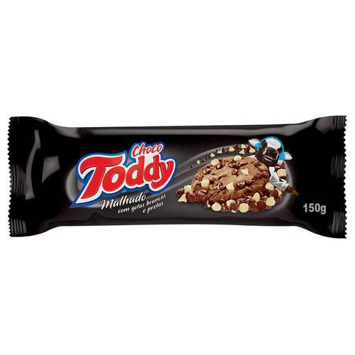 Cookie Chocolate Malhado Gotas Branco/preto 150g - Toddy