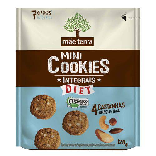 Cookie Mãe Terra Orgânico Diet de Castanhas 120g