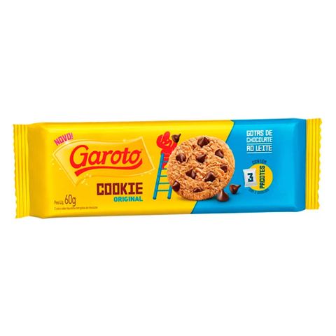 Cookies Baunilha com Gotas de Chocolate 60g - Garoto