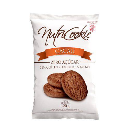 Cookies de Cacau Zero Açúcar e Glúten Nutripleno 120g
