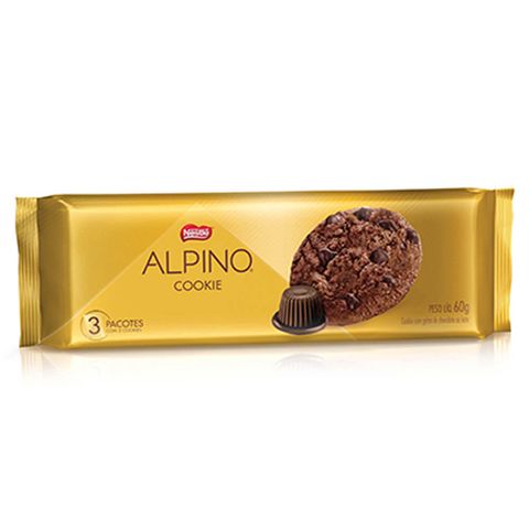 Cookies Gotas Chocolate Alpino 60g - Nestlé