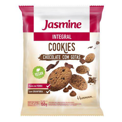 Cookies Integrais CHOCOLATE COM GOTAS - Jasmine - 150g