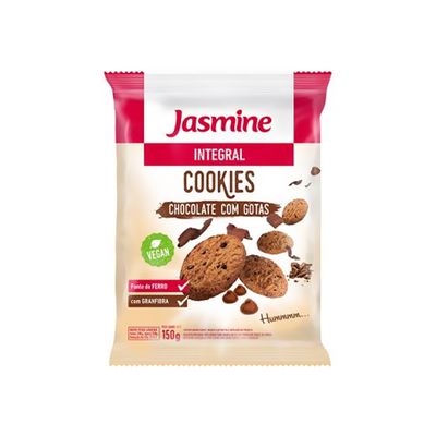 Cookies Integrais com Gotas de Chocolate 150g - Jasmine