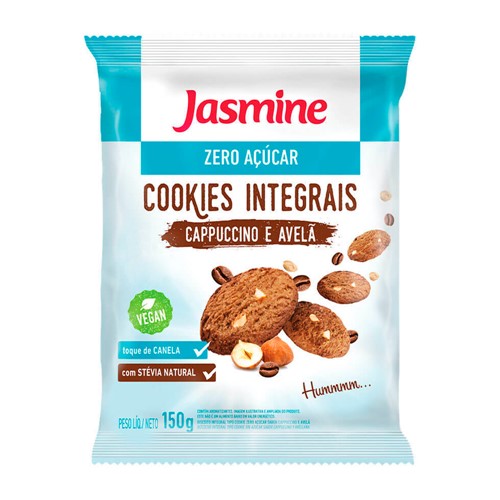 Cookies Integrais Jasmine Cappuccino e Aveia Zero Açúcar 150g