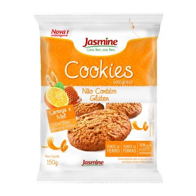 Cookies Integrais Laranja e Mel Sem Glúten 150g - Jasmine