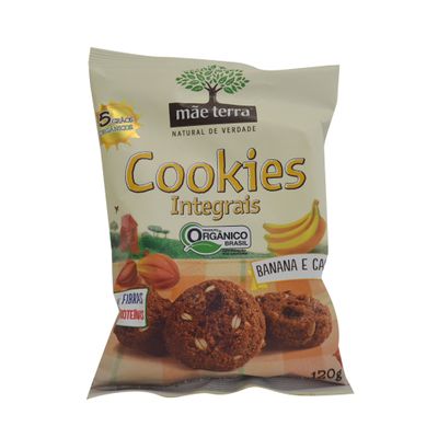 Cookies Integrais Orgânicos Banana e Cacau 120g - Mãe Terra
