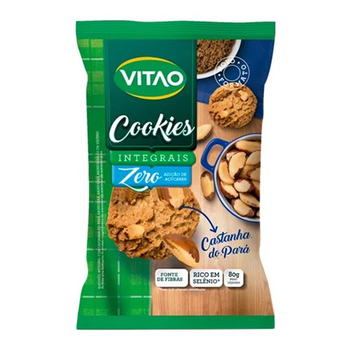 Cookies Integrais Vitao Castanha do Pará Zero Açúcares 80g