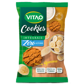 Cookies Integrais Zero Adição de Açúcares Banana 150g