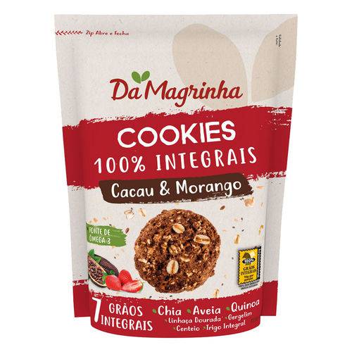 Cookies Integral 7 Grãos Cacau e Morango 150g - da Magrinha