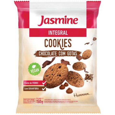Cookies Integral Chocolate com Gotas 150g - Jasmine