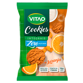 Cookies Integral Zero Açúcares Laranja 80g