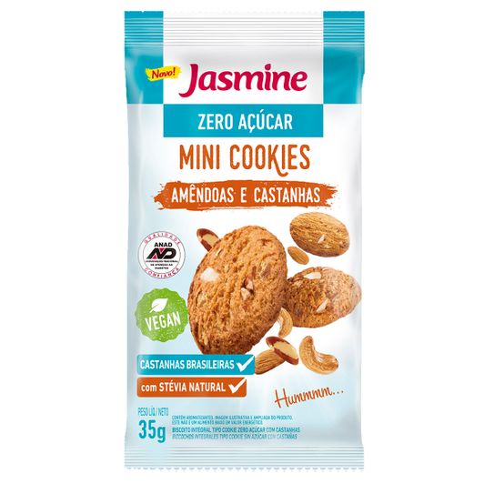 Cookies Mini Jasmine Amendoas e Castanha 35g