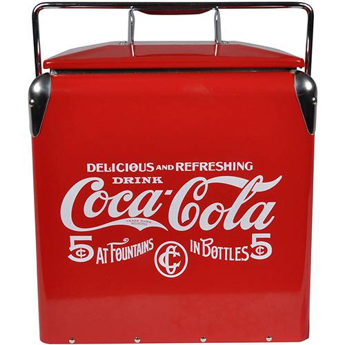 Cooler de Metal Coca-Cola Del & Refresh Green Vermelho - Urban
