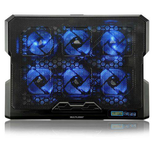 Cooler para Notebook com 6 Fans LED Azul Hexa Cooler Multilaser - AC282