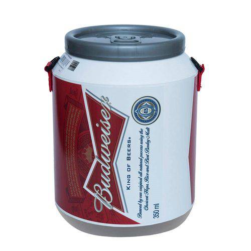 Cooler Térmico 12 Latas Doctor Cooler Budweiser Branco/Vermelho