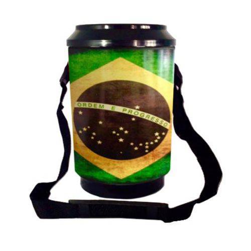 Cooler Térmico 6 Latas Bandeira do Brasil Alegra Store