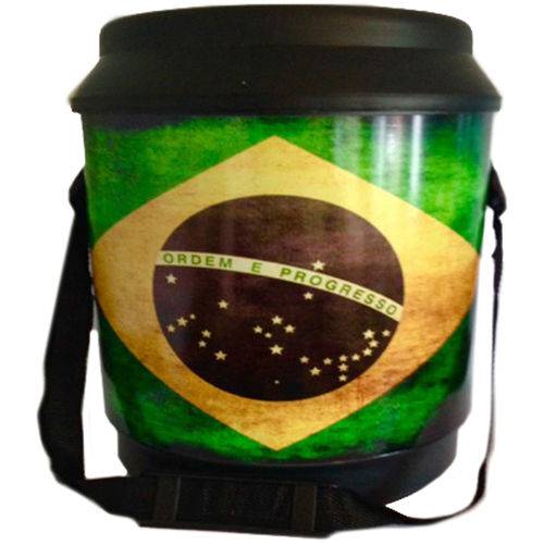 Cooler Térmico 24 Latas Bandeira do Brasil Alegra Store