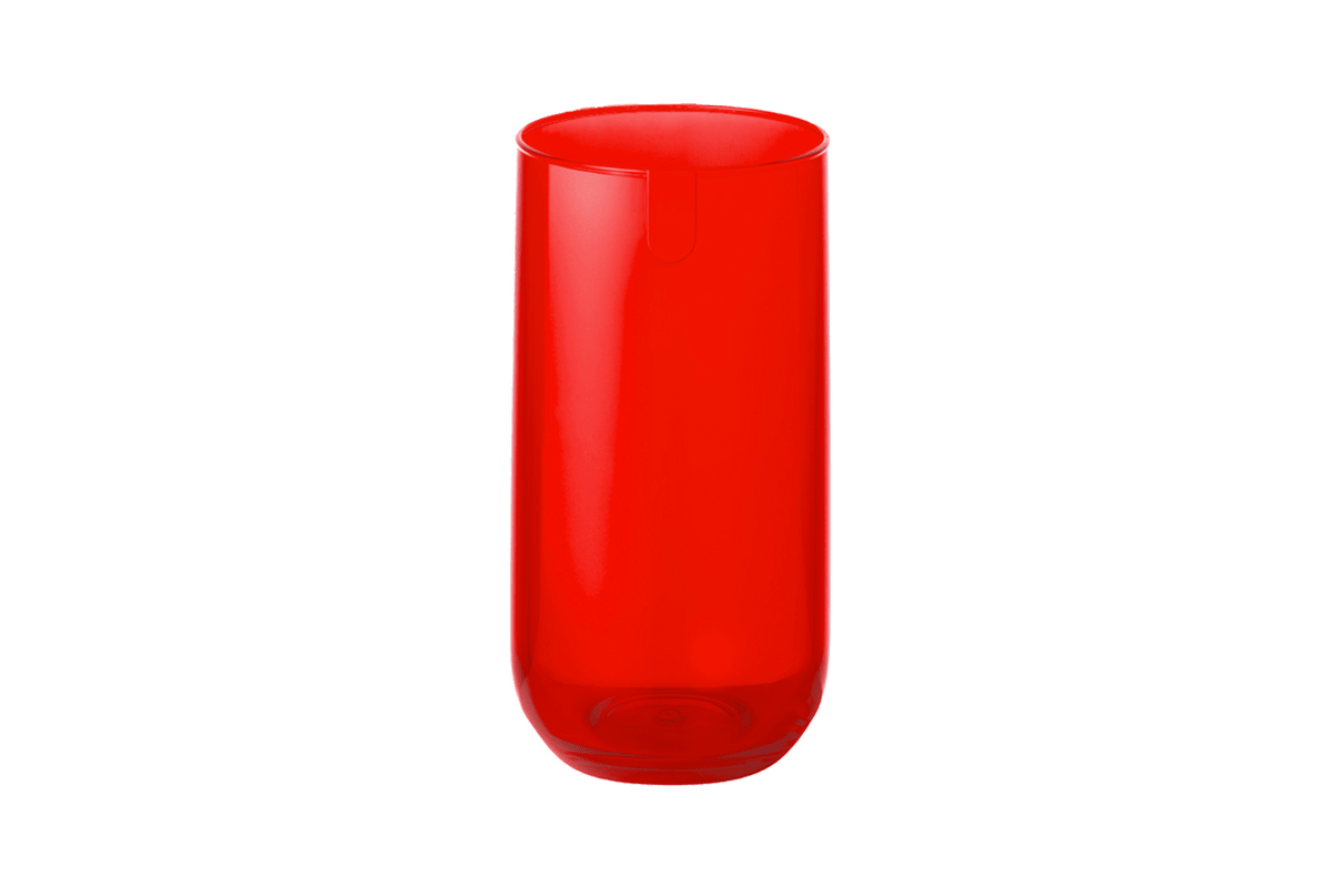 Copo Alto - Fun 7,1 X 7,1 X 14 Cm Vermelho Transparente Coza