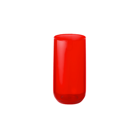 Copo Alto - Fun 7,1 X 7,1 X 14 Cm Vermelho Transparente Coza