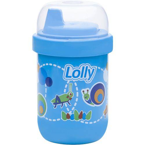 Copo Antivazamento Lolly Zoo Azul 250ml