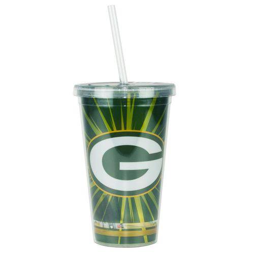 Copo C/ Canudo Green Bay Packers - NFL