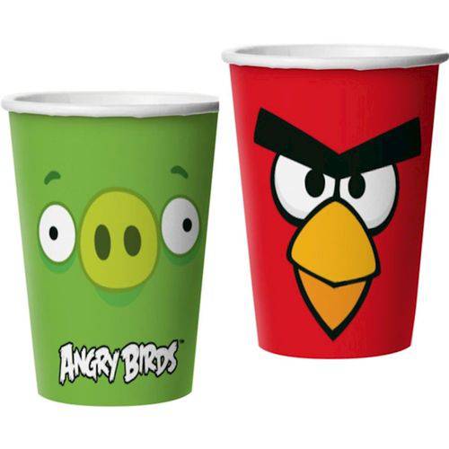 Copo de Papel 330ml Angry Birds C/ 08 Unidades