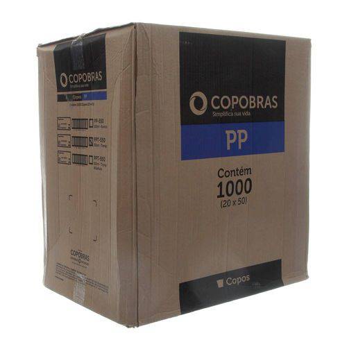 Copo de Plástico Descartável Transparente de 500ml Ppt-550 Caixa com 1000 Unidades Copobras