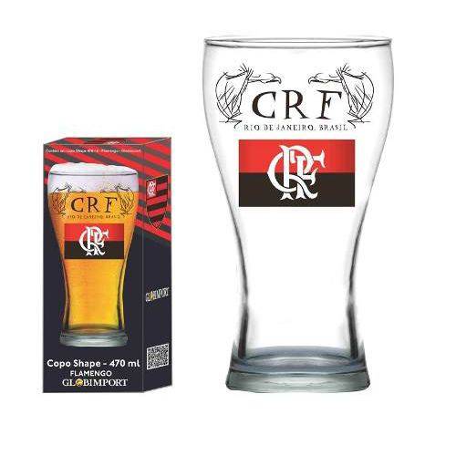 Copo de Vidro Cerveja 470 Ml Chopp Shape Flamengo Crf