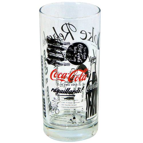 Copo Long Drink em Vidro Coke Refreshes Coca Cola