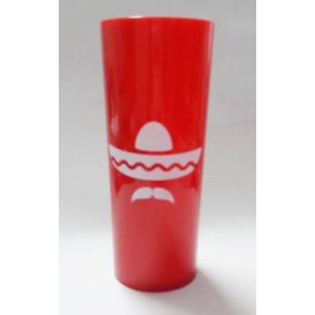 Copo Long Drink Mexicano Vermelho 350ml - Unidade