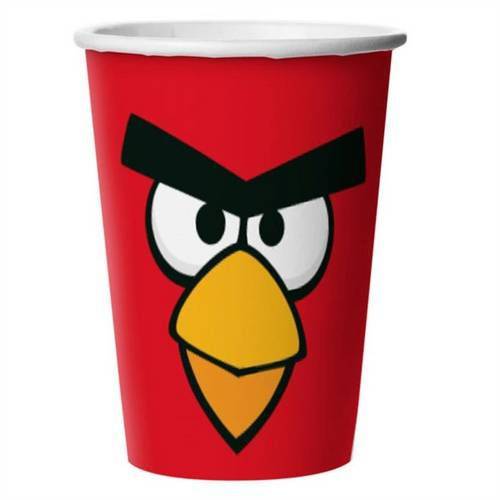 Copo Papel Descartável Angry Birds 330 Ml