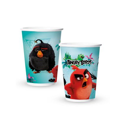Copo Papel Descartável Angry Birds 180 Ml Copo de Papel Descartável Angry Birds - 180 Ml - 08 Unidades