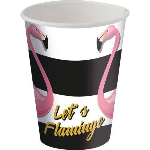 Copo Papel Let's Flamingo 200ml | C/8