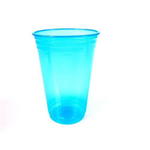 Copo Plástico Neon 300ml C/25un Azul