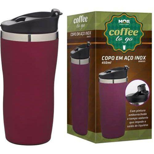 Copo Térmico Aço Inox 450ml Coffee To Go Rosa