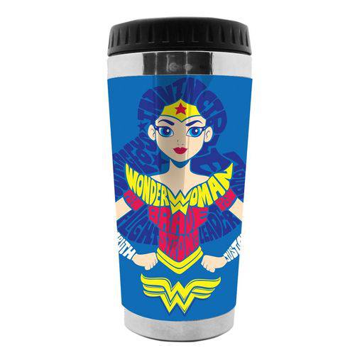Copo Térmico Wonder Woman Azul 500ml Urban