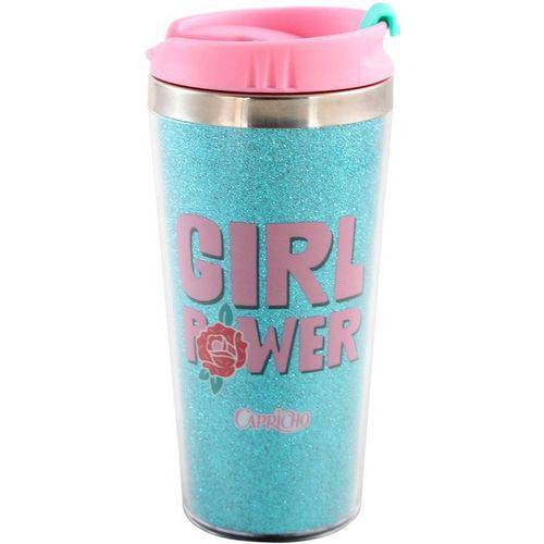 Copo Viagem Capricho - Girl Power (glitter)
