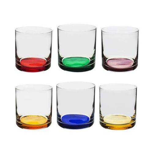 Copos para Whisky Barware Coloridos 6 Peças 410ml