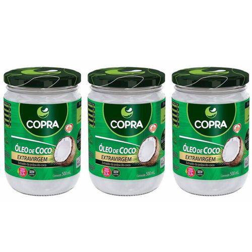 Copra Óleo de Coco Extra Virgem 500ml (kit C/03)