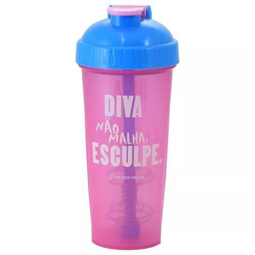 Coqueteleira Shaker Fitness - Diva não Malha, Esculpe - Zonacriativa