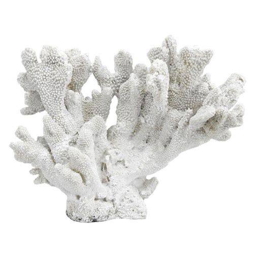 Coral Decorativo em Poliresina Branco