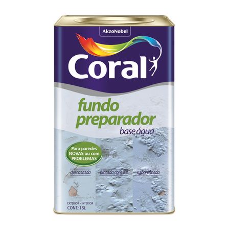 Coral Fundo Preparador Paredes Água 18 Litros 18 Litros