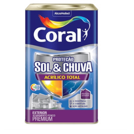 Coral Sol & Chuva Acrílico Total Premium 18 Litros Branco