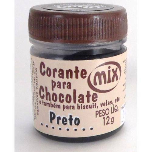 Corante em Pasta para Chocolate Preto 12g - Mix