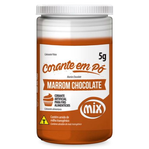 Corante em Pó Marrom Chocolate 5g - Mix
